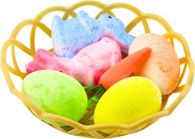 LEAN Veľkonočné ozdoby v košíku - 6 kusov