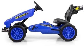 MILLY MALLY Detská šliapacia motokára Go-kart Milly Mally Rocket modrá
