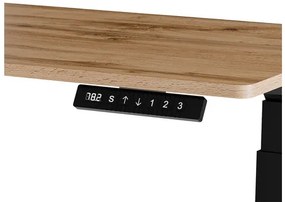 Elektrický výškovo nastaviteľný PC stôl Fega Long 150 (dub wotan + čierna) . Vlastná spoľahlivá doprava až k Vám domov. 1103356