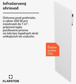 Klarstein Wonderwall Air Smart 320, infračervený ohrievač, 30 x 100 cm, 320 W, aplikácia