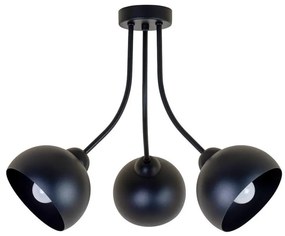 Prisadený luster QUEEN 3xE27/15W/230V čierny