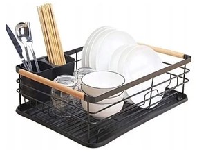 AKCIA Kovový odkvapkávač na riad AVERO čierny II. akosť