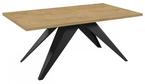 Rozkladací jedálenský stôl Awelian 140, Farby: čierna / dub craft zlatý