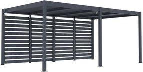 Bočná zástena pre bioklimatickú pergolu BestBerg BBP-E1CG / 238 × 218 cm / sivá