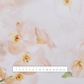 Biante Teflónový oválny obrus TF-045 Orchidey na béžovom 100x160 cm