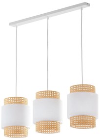 TK-LIGHTING Závesný škandinávsky luster nad jedálenský stôl BOHO, 3xE27, 60W, okrúhly, biely