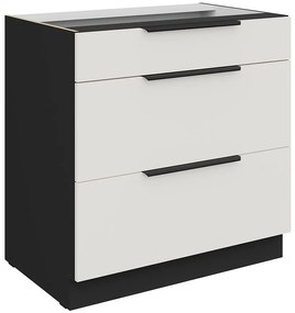 Kuchynská skrinka Aria-Wh/Bl Anti Fingerprint 80d 3s Bb