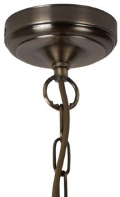 Závesná lampa Bistro II 3-pl. okrúhla starožitná