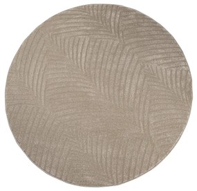 Dekorstudio Okrúhly jednofarebný koberec FANCY 648 - béžový Priemer koberca: 160cm