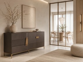 Komoda Stilig ST102 160 cm grafit/zlatá