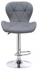 LuxuryForm DESIGN Barová stolička LIVIO na striebornom tanieri - šedá