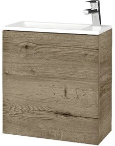 Kúpeľňová skrinka s umývadlom Dřevojas Variante 49x52 cm Tobacco umývadlo Zoom 339500