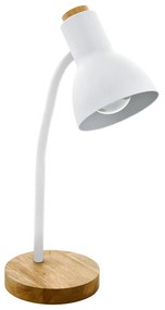 EGLO Stolná lampa v škandinávskom štýle VERADAL, 1xE27, 40W, biela