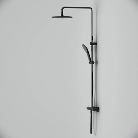 Sprchový systém AM.PM Like F07LA422 s termostatickou sprchovou batériou, čierny