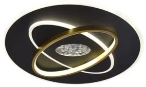 LED Stmievateľné stropné svietidlo LED/80W/230V čierna + diaľkové ovládanie