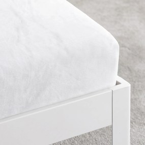 Goldea mikroplyšová elastická plachta deluxe – biela 180 x 200 cm
