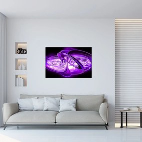 Obraz fialových fraktálov (90x60 cm)