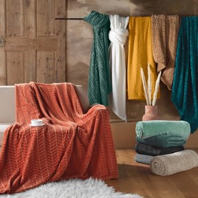 Svetlozelený pléd z mikroflanelu 180x220 cm Arya – douceur d'intérieur