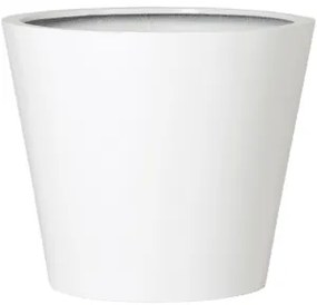 Fiberstone Glossy white bucket M 58x50 cm