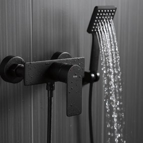 Rea Urban, sprchová batéria s bodovou ručnou sprchovou sadou, čierna, REA-B9909