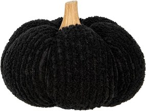 Čierna látková dekorácia tekvice Pumpkin - Ø 15*12 cm
