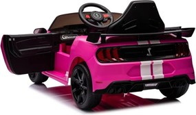 LEAN CARS Ford Mustang GT500 Shelby Ružová batéria vozidla