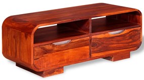 Konferenčný stolík, masívne drevo sheesham, 90x40x35 cm
