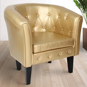 Kreslo Chesterfield, 58 x 71 x 70 cm, zlaté