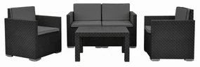 Záhradný set Rattan, 4 ks, antracit