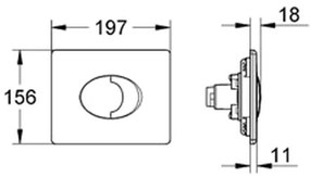 GROHE Skate Air - Splachovacie WC tlačidlo, matný chróm 38506P00