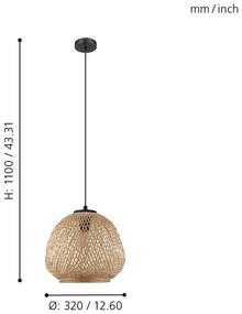 Eglo 43261 - Luster na lanku DEMBLEBY 1xE27/40W/230V