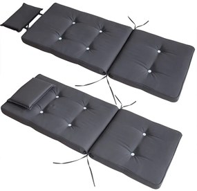 InternetovaZahrada Sada 2ks podušiek 118x45x7cm - antracit