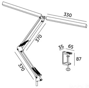 Brilagi - LED Stmievateľná stolná lampa VARIO LED/15W/230V 3000-6000K biela