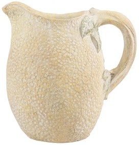 Žltý rustikálny džbán v dizajne citrónu Lemon rustic - 20*15*20 cm