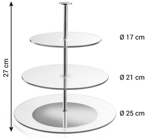 Tescoma Sklenený etažér DELÍCIA, 3 poschodia