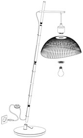 Eglo 43307 - Stojacia lampa POMPEYA 1xE27/60W/230V
