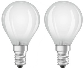 OSRAM LED kvapková žiarovka E14 4W teplá biela 2ks