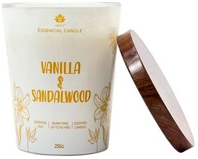 Arome Sviečka v skle s kovovým viečkom 255 g Vanilla & Sandalwood