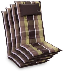 Sylt, čalúnená podložka, podložka na stoličku, podložka na vyššie polohovacie kreslo, vankúš, polyester, 50 × 120 × 9 cm, 4 x čalúnenie