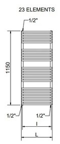 Cordivari Gloria 22 - Radiátor 1150x530 mm, čierna matná 3551660000075