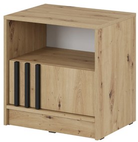 PIA Nočný stolík Nelly S51 - dub artisan / čierna