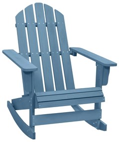 Záhradná hojdacia stolička Adirondack jedľový masív modrá