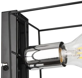 Nástenné svietidlo MIKA 1xE27/60W/230V čierna/chróm