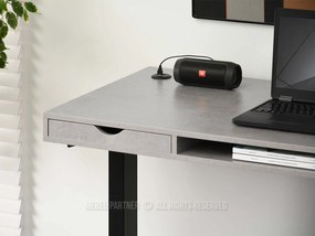 PC stolík Osto 140 (betón + biela). Vlastná spoľahlivá doprava až k Vám domov. 1109836