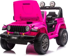 LEAN CARS Batéria pre vozidlá Jeep Rubicon 4x4 DK-JWR556 4x200W 24V ružová