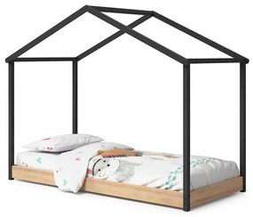 Detská posteľ ruth 90 x 200 cm čierna MUZZA