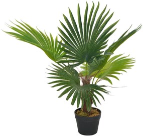 vidaXL Umelá rastlina palma s kvetináčom zelená 70 cm