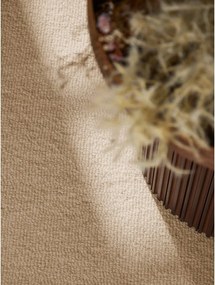 Ručne tkaný vlnený okrúhly koberec v prírodnej farbe ø 160 cm Puristic Knots – Elle Decoration