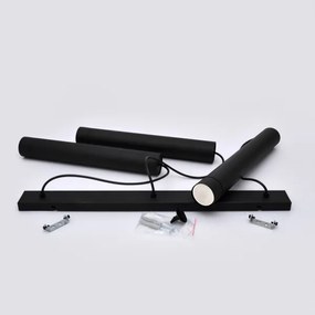 LED Luster na lanku TUBA 3xGU10/4,8W/230V čierna