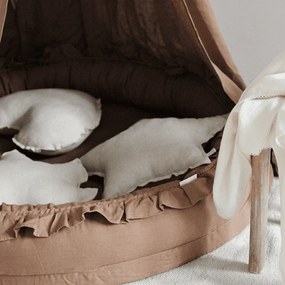 Ľanový vankúš hviezda prírodná 50 cm